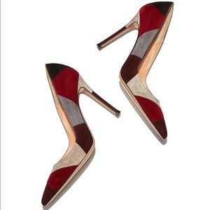 Gianvitto Rossi Patchwork Pumps Suede Stunning